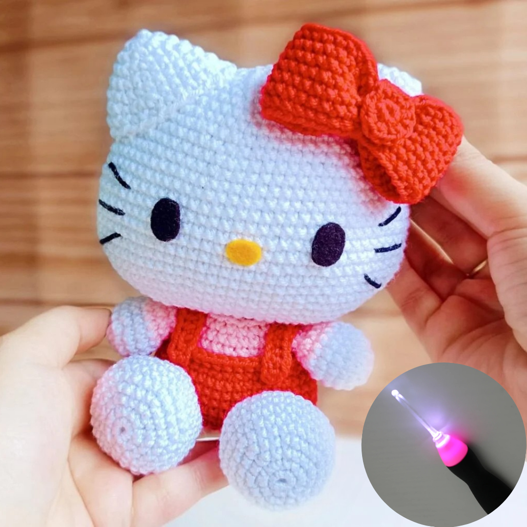 LumiCrochet - Set de Crochet Con Luz LED y Ganchos Intercambiables + eBooks